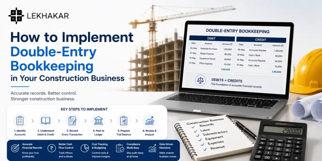 Double-entry bookkeeping for construction businesses