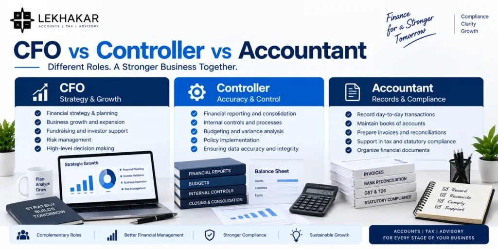 CFO vs Controller vs Accountant