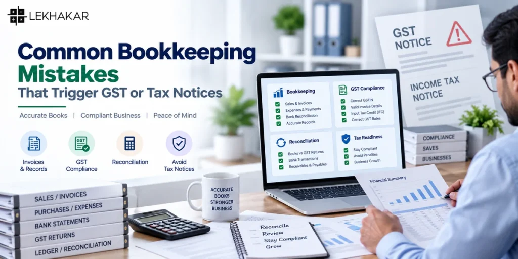 Common bookkeeping mistakes that trigger GST or tax notices