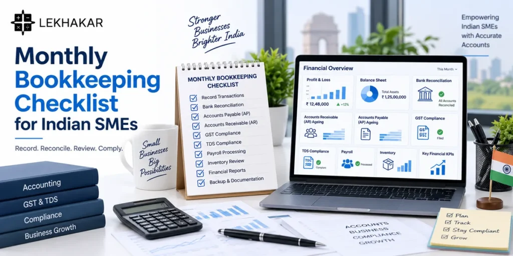 Monthly bookkeeping checklist for Indian SMEs